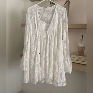 Free People Aurelia White Lace Dress